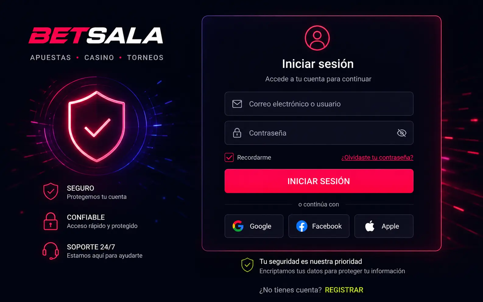 Betsala Registro: Cómo Crear una Cuenta Nueva 