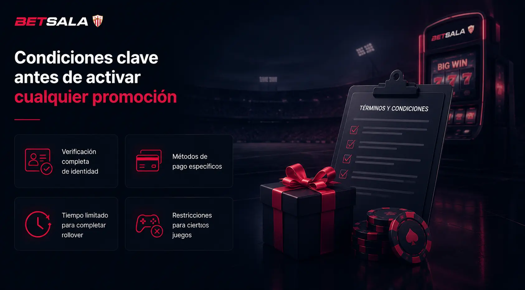 Condiciones clave antes de activar cualquier promoción 