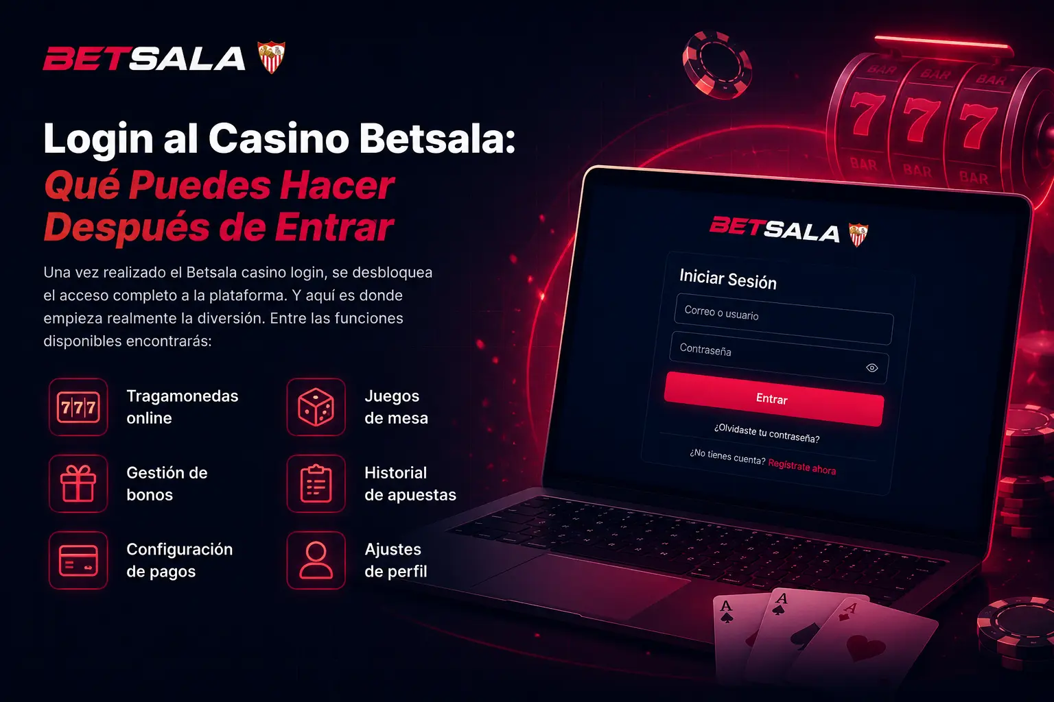 Login al Casino Betsala: Qué Puedes Hacer Después de Entrar 