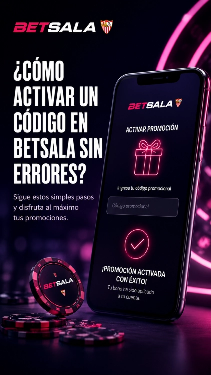 ¿Cómo activar un código en Betsala sin errores? 
